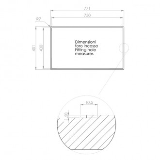 Кухонная мойка CM Filoquadra 77Х45 11926 Кухонная мойка CM Filoquadra 77Х45 11926
