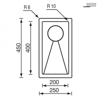 Кухонная мойка CM Filoraggiato 25Х45 12000