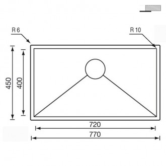 Кухонная мойка CM Filoraggiato 77Х45 12006