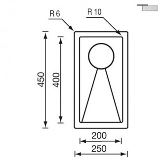 Кухонная мойка CM Filoraggiato 25Х45 12020