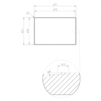 Кухонная мойка CM Filoraggiato 69Х45 2V 12055