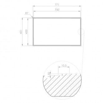 Кухонная мойка CM Filoraggiato 77Х45 12056