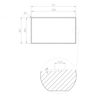 Кухонная мойка CM Filoraggiato 77Х45 2V 12059 Кухонная мойка CM Filoraggiato 77Х45 2V 12059