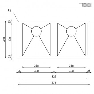 Кухонная мойка CM Focus 87,5Х45 2V 15205 Кухонная мойка CM Focus 87,5Х45 2V 15205