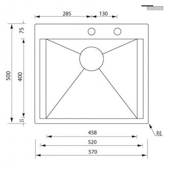 Кухонная мойка CM Focus Mix 57Х50 15222 Кухонная мойка CM Focus Mix 57Х50 15222
