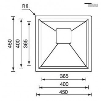 Кухонная мойка CM Glamour 45X45 12801
