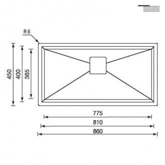 Кухонная мойка CM Glamour 86X45 12804 Кухонная мойка CM Glamour 86X45 12804