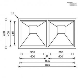 Кухонная мойка CM Glamour 87,5Х45 2V 12805 Кухонная мойка CM Glamour 87,5Х45 2V 12805