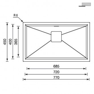 Кухонная мойка CM Glamour 77Х45 12813 Кухонная мойка CM Glamour 77Х45 12813