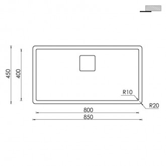 Кухонная мойка CM Pyper 85Х45 1530А
