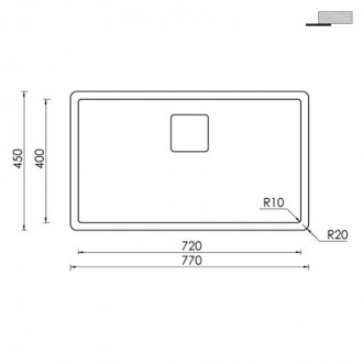 Кухонная мойка CM Pyper 77Х45 15308
