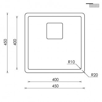 Кухонная мойка CM Pyper 45Х45 15322