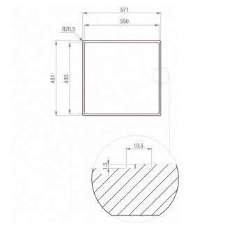 Кухонная мойка CM Pyper 57Х45 15356