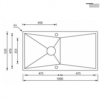 Кухонная мойка CM Space Revers 100Х52 1V 12866R Кухонная мойка CM Space Revers 100Х52 1V 12866R