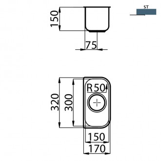 Кухонная мойка Foster Big Bowl 17x32 1300 068