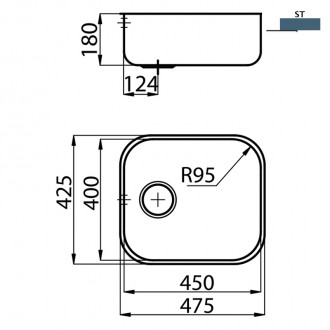 Кухонная мойка Foster Big Bowl 47x42 1811 050