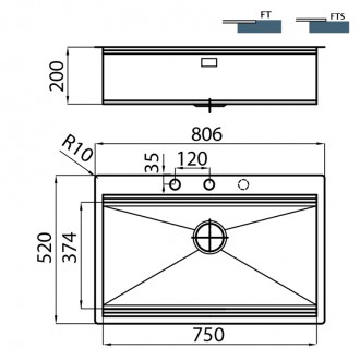 Кухонная мойка Foster Milanello Workstation 80х52 1034 050