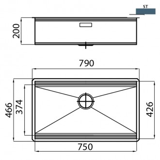 Кухонная мойка Foster Milanello Workstation 79х46 1034 850 Кухонная мойка Foster Milanello Workstation 79х46 1034 850