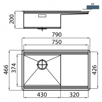 Кухонная мойка Foster Milanello Workstation 79х46 1040 852 LH