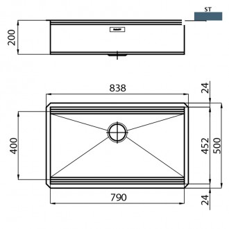 Кухонная мойка Foster Milano 83х50 1014 850 Кухонная мойка Foster Milano 83х50 1014 850