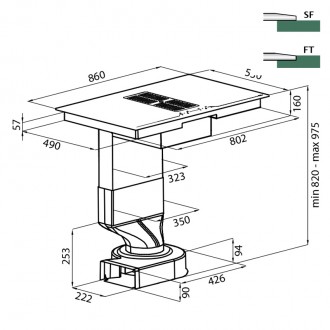 Индукционная варочная панель с вытяжкой Foster Milano Air 7391 245 Индукционная варочная панель с вытяжкой Foster Milano Air 7391 245