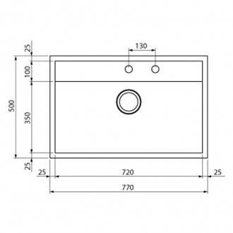Кухонная мойка CM Diamante 77Х50 17012 Кухонная мойка CM Diamante 77Х50 17012