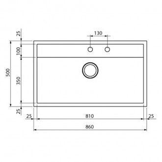 Кухонная мойка CM Diamante 86Х50 17013 Кухонная мойка CM Diamante 86Х50 17013