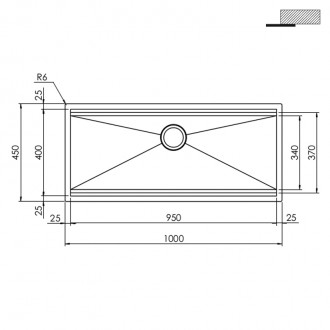 Кухонная мойка CM Major 100Х45 15506 Кухонная мойка CM Major 100Х45 15506