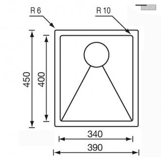 Кухонная мойка CM Filoraggiato 39Х45 12054