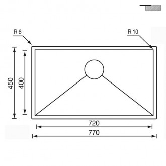Кухонная мойка CM Filoraggiato 77Х45 12056