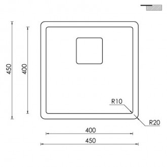 Кухонная мойка CM Pyper 45Х45 15352