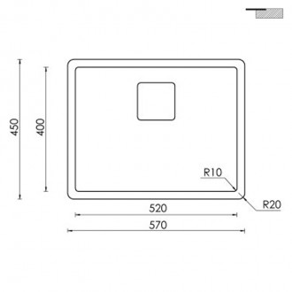 Кухонная мойка CM Pyper 57Х45 15356