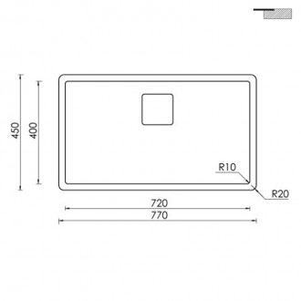 Кухонная мойка CM Pyper 77Х45 15358