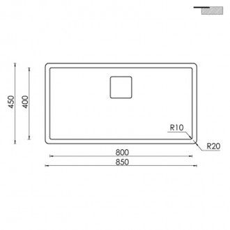 Кухонная мойка CM Pyper 85Х45 1535А