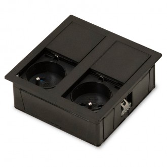 Розеточный блок ASA VersaHit Dual 2x220 IP54 черный матовый (060.15F.00007)