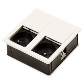 Розеточный блок ASA VersaHit Dual 2x220 IP54 холодный белий RAL 9003 (060.15F.00008)