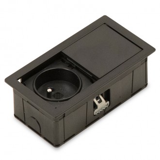 Розеточный блок ASA VersaHit Mono 1x220 IP54 черный матовый (060.25F.00008)