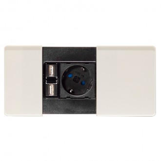 Встраиваемый модуль ASA VersaPad 1x220 2xUSB белый (060.08F.00001)