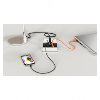 Встраиваемый модуль ASA VersaPad 1x220 2xUSB белый (060.08F.00001)