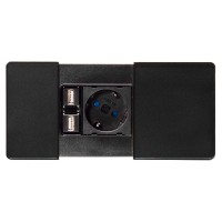 Встраиваемый модуль ASA VersaPad 1x220 2xUSB черный (060.08F.00002)