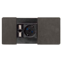 Встраиваемый модуль ASA VersaPad 1x220 2xUSB нержавеющая сталь (060.08F.00003)