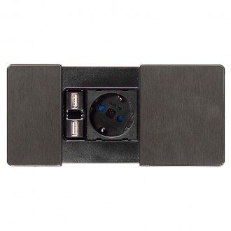 Встраиваемый модуль ASA VersaPad 1x220 2xUSB нержавеющая сталь (060.08F.00003)