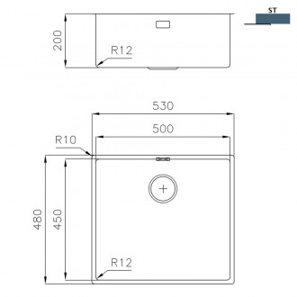 Кухонная мойка Foster 45 Series 53x48 3141 850 Кухонная мойка Foster 45 Series 53x48 3141 850