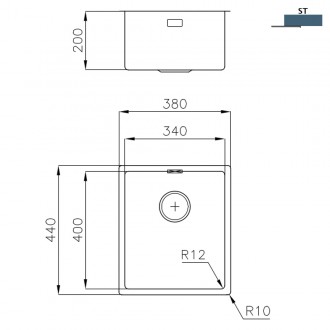 Кухонная мойка Foster S4001 38х44 3353 850
