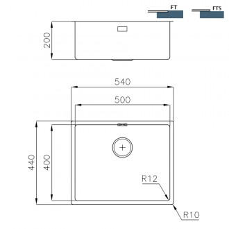 Кухонная мойка Foster S4001 54х44 3355 050