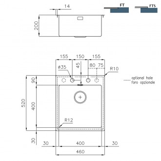 Кухонная мойка Foster S4001 46х52 3363 050