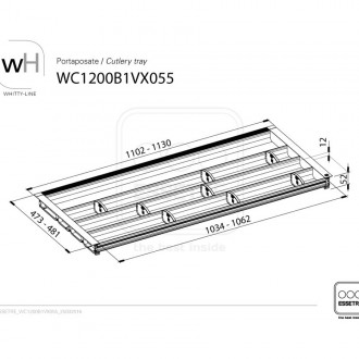 Лоток для столовых приборов Essetre Whitty-Line WC1200B1VX055