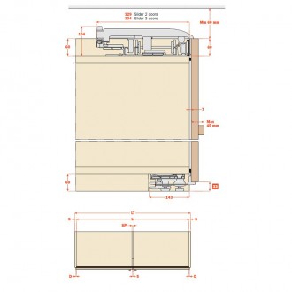 Компланарная система Salice Bortoluzzi Slider (VE30KIT0101)