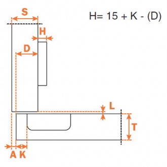 Петля LAPIS 110" (C716AE9) накладна з доводчиком Петля LAPIS 110" (C716AE9) накладна з доводчиком