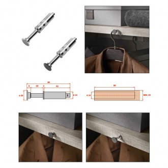Висувна вішалка Salice (VE80DAVA10C3B) титан